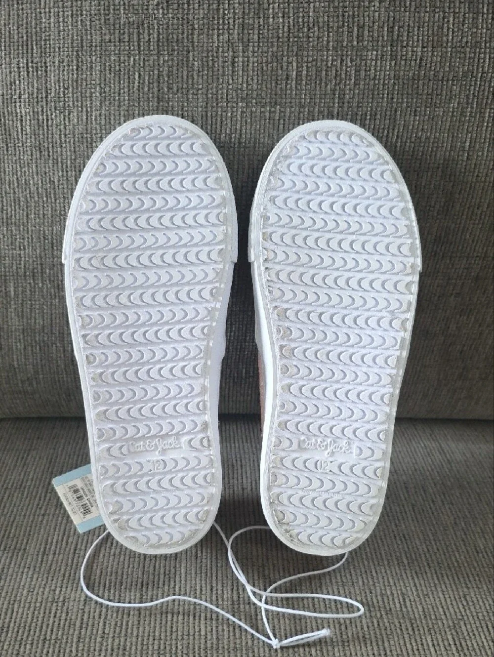 Cat & Jack Girls Pink Glitter Slip-On Madagan Shoes, NWT, Size 12.